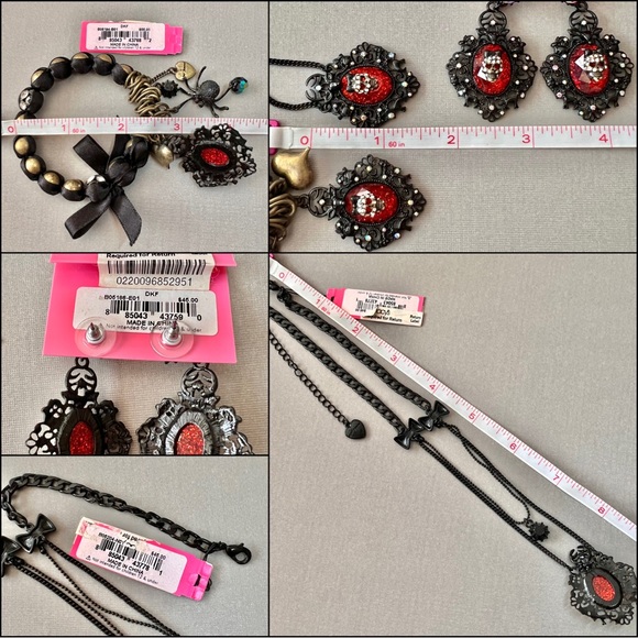 Betsey Johnson ‘Dark Forest’ Skull Jewelry Set Retired/HTF/with tags! - Picture 7 of 8